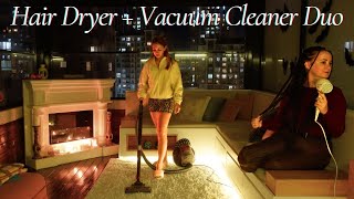 Relaxing time with HAIR DRYER and VACUUM Cleaner  White Noise [upl. by Elkcim]