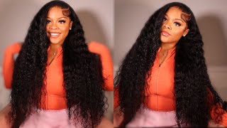 MUST HAVE BOMB WATER WAVE HD LACE WIG 🩷🤩  SIDE PART WIG INSTALLBABY HAIR Asteria Hair [upl. by Ziwot]