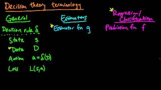 ML 112 Decision theory terminology in different contexts [upl. by Januisz]