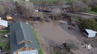 SLO County water officials keep a close eye on repairs to Arroyo Grande Creek levee system [upl. by Niatsirhc]