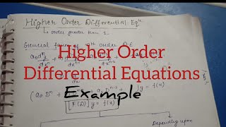 Example of Higher Order Differential Equations [upl. by Arraek950]