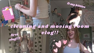 cleaning and moving room vlog this video took me forever to edit lol 🎀🌸 [upl. by Mauceri]