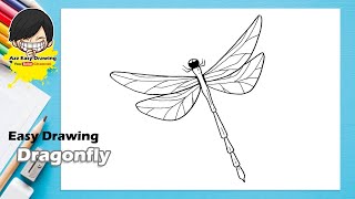 Easy Drawing Dragonfly [upl. by Trakas]