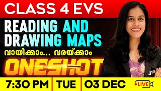 Class 4 EVS  Reading and drawing maps  വായിക്കാം വരയ്ക്കാം  Oneshot  Exam Winner [upl. by Burdelle]