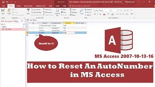 How to restart counting AutoNumber after erasing table in MS Access 2007101316  Computer Tips [upl. by Lyndel778]