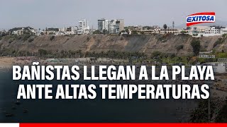 🔴🔵Chorrillos Bañistas llegan a la playa Agua Dulce para refrescarse ante altas temperaturas [upl. by Meter]