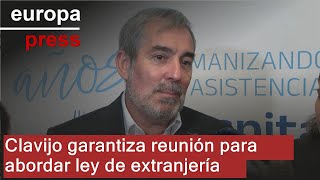 Clavijo garantiza que habrá reunión para abordar la reforma de la ley de extranjería [upl. by Johnsten797]