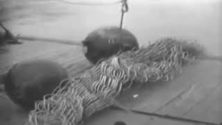 Assembling Torpedo Net Aboard USS Vega Attu Alaska 1943 Historical Footage [upl. by Kissie]