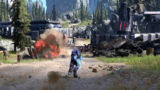 Elite Zealot Attacks Ransom Keep  HALO INFINITE AI Battles [upl. by Anafetse]