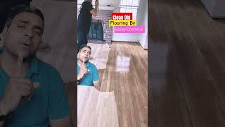 cleaning Clean old wooden flooring by Epoxy Chemical construction youtubeshorts civilbeings [upl. by Kahler591]