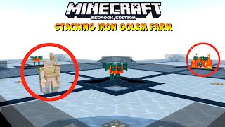 Cara Membuat Mega Iron Golem Farm 120 McpeMinecraft Bedrock FULL TUTORIAL [upl. by Melia]