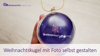 Weihnachtskugel mit Foto  selber basteln  Anleitung  Fotokugel [upl. by Adrien]