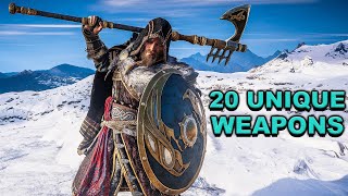 Assassins Creed Valhalla  How To Get 20 Unique amp Secret Weapons England Early Weapon Locations [upl. by Latsirk367]