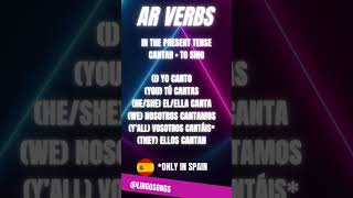 🎶 Learn Spanish AR Verb Conjugation  Cantar Song 🎶 [upl. by Llegna73]