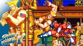 Street Fighter II Champion Edition  Guile Arcade  1992 4K 60FPS [upl. by Diandra934]