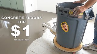 DIY SELF LEVELING CONCRETE FLOORS 1 per square foot [upl. by Aliehc]