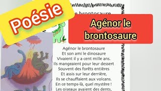 Agénor le brontosaure de Raymond LICHET  CE1 [upl. by Teryn]