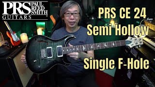 PRS CE 24 SEMI HOLLOW W SINGLE F HOLE TRAMPAS GREEN SMOKEBURST [upl. by Dymoke115]