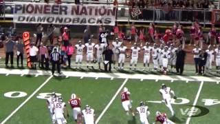 Sharyland Pioneers Jacob Rosales TD pass to Alec Garcia 101416 [upl. by Nosyla323]