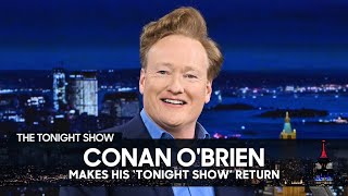 Conan O’Brien Makes His quotTonight Showquot Return and Reminisces on His Time Hosting quotLate Nightquot [upl. by Nisaj]