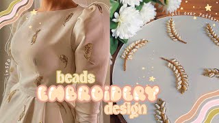 Beautiful all over embroidery pattern for dress💫 hand embroidery beads work design ✨ [upl. by Eilyw286]