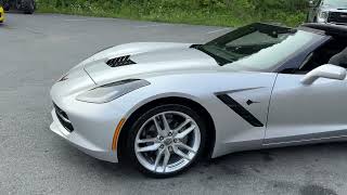 18 Corvette Coupe 2LT Blade Silver Metallic with Black interior Navi Performance exhaust 4k miles [upl. by Dowdell]