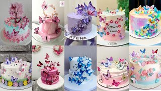 😍Very Beautiful Butterfly Theme Cake Design 2023  Butterfly Cake Design  Birthday Cake Design [upl. by Maidy]