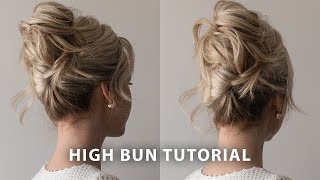 High Bun Updo Hairstyle ❤️ Wedding Hairstyle Prom Wedding Guest [upl. by Ynoep]