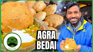 Best Bedai Breakfast in Agra Street Food  Veggie Paaji [upl. by Aihseit613]