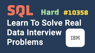 Data Analyst Interview Questions amp Answers  SQL 10358 Level Hard [upl. by Di]