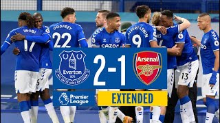 EXTENDED HIGHLIGHTS EVERTON 21 ARSENAL [upl. by Yhtnomit]