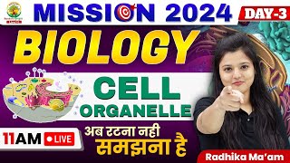 🔴 Cell organelles  BIOLOGY  MISSION 2024  BY RADHIKA MAAM  rankersgurukul radhikamadam [upl. by Ttej]