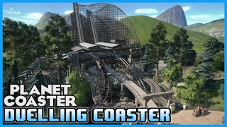 WOODEN DUELLING COASTERS Coaster Spotlight 40 PlanetCoaster [upl. by Anohs]