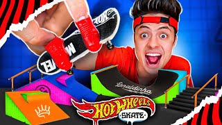 QUEM FIZER A MELHOR PISTA DE SKATE DE DEDO DA HOTWHEELS VENCE  Desafio [upl. by Araid]