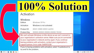 We cant activate Windows on this device as we cant connect to your organization activation server [upl. by Saloma]