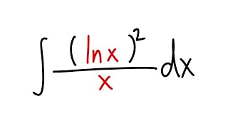 Integral of lnx2x calculus usubstitution [upl. by Siskind]