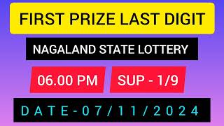 First Prize Last Digit 071124 Nagaland State Lottery Target Number Lottery Sambad Target Number [upl. by Garcon553]