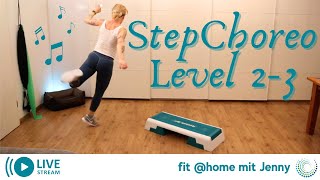 Step advanced zu toller Musik   stepaerobics stepchoreo step Das war die Step advanced 524 [upl. by Hgeilyak]