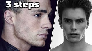 how to get a more defined jawline  ın only 3 steps [upl. by Francisca]