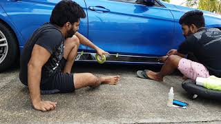 BMW SIDE SKIRT DECAL INSTALLATION [upl. by Arun756]