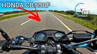 MEU TOP SPEED HONDA CB 650F 20150 A 100KMH E 0 A 200 KMH [upl. by Tavi250]