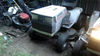 1985 amp 1988 SEARS CRAFTSMAN lawn tractors running at once [upl. by Swithin]