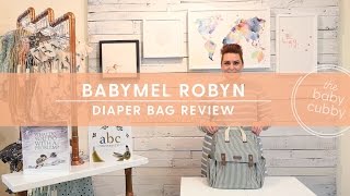 Babymel Robyn Diaper Bag Review  STROLLER STRAPS WEARING OPTIONS [upl. by Aoht]