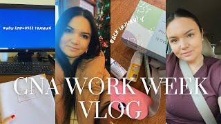 WEEK IN THE LIFE OF A CNA  new hospital job  a back injury  working mom edition [upl. by Riva]