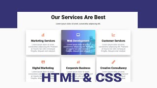 Responsive Our Services page HTML CSS  HTML CSS Our services page  Responsive Our Services page [upl. by Coppins]