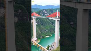 HIGHEST EXTRA DOSED BRIDGE IN THE WORLD  Wujiang Bridge Mozhai 磨寨乌江特大桥bridge aerial engineering [upl. by Thorbert]