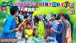 ఫ్రెండ్స్ సర్ప్రైజ్ బర్త్డే చేస్తే  surprise birthday chesthe  manu videos  telugu letest all [upl. by Pederson]