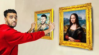 SNEAKING A Painting Next To The Mona Lisa [upl. by Irehc]