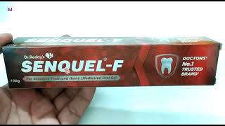 SenquelF Toothpaste  Senquel F Medicated Oral Gel Uses Benefits side effects Dosage review Hindi [upl. by Kimon]