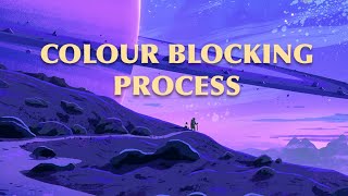 My Artworking Process Colour Blocking in Real Time [upl. by Asiak]